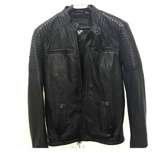 Superdry Leather Quilt Racer Jacket
